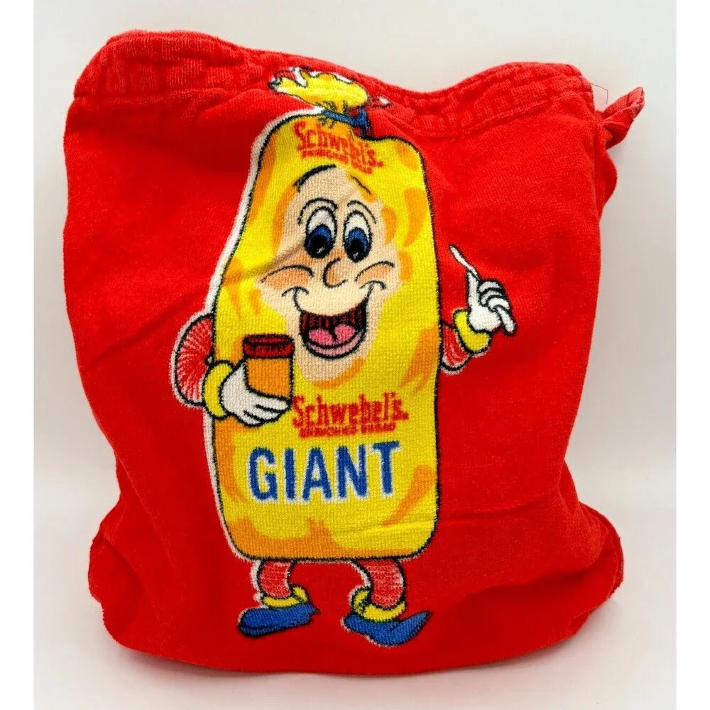 Schwebels Bread‎ Mascot Beach Towel In a Bag Cotton Hilasal 100% Cotton Vintage